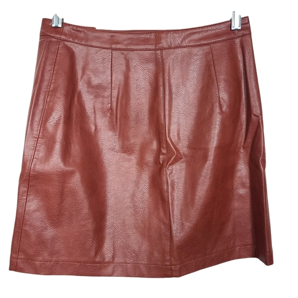 Urban Outfitters Snap Button Faux Leather Skirt M